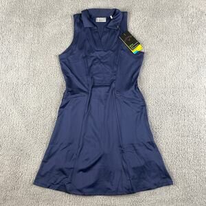 Callaway Women's XS Peacoat Blue Sleeveless Flounce Golf Dress w/ Shorts